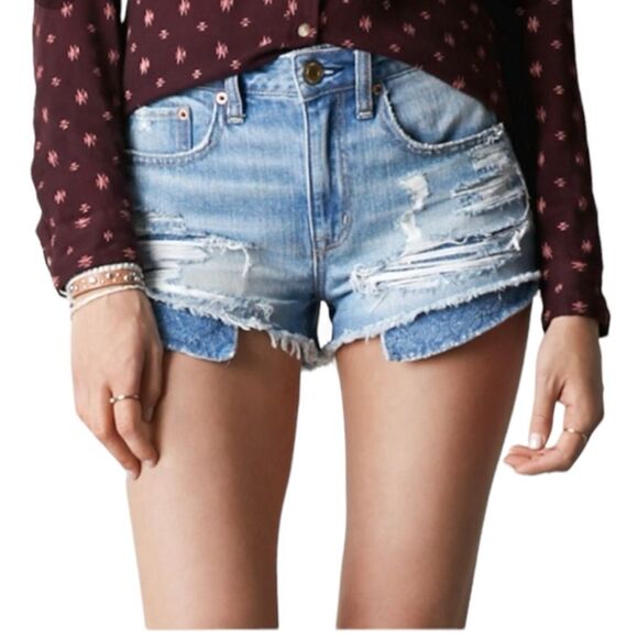 American Eagle Hi-Rise Festival Jean Shorts - Picture 1 of 5